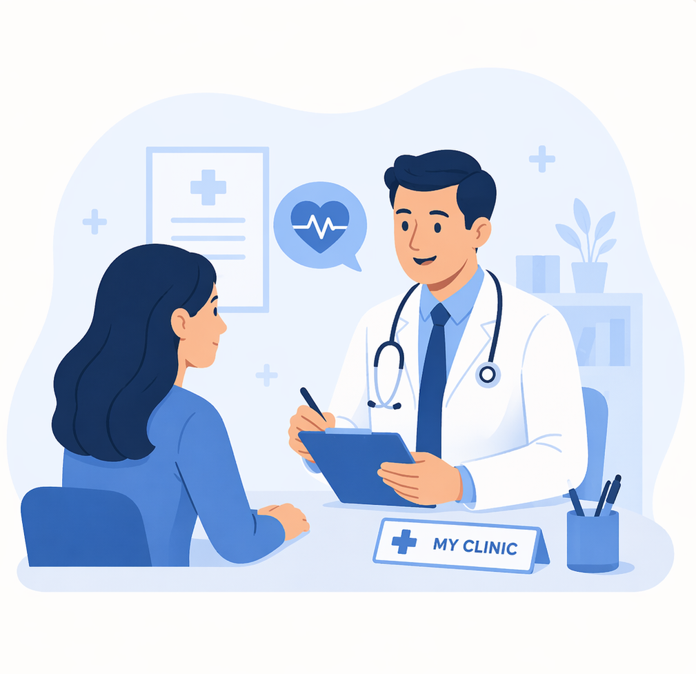 Doctor and patient at consultation